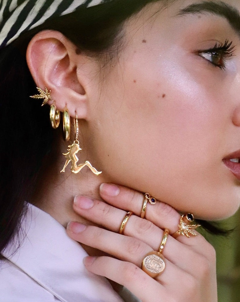 Thea Leaf Studs