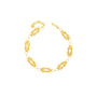 Gold bracelet on a white background