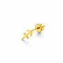 Yellow arrow pointing upwards on a white background