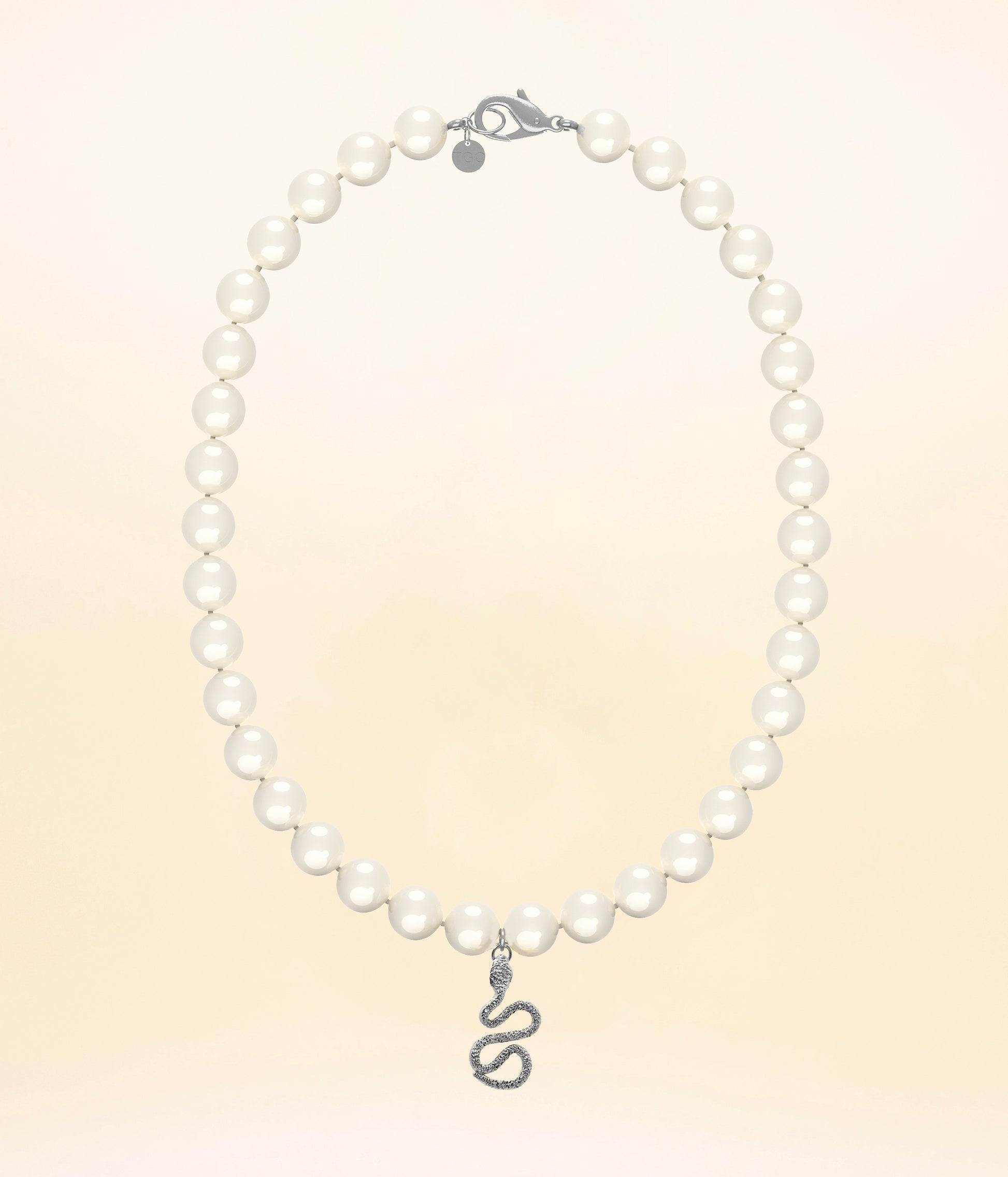 Snake on Pearls Necklace